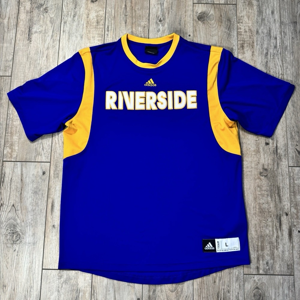 Adidas UC Riverside Highlanders ClimaCool Team Jersey Blue Yellow Large L Mens